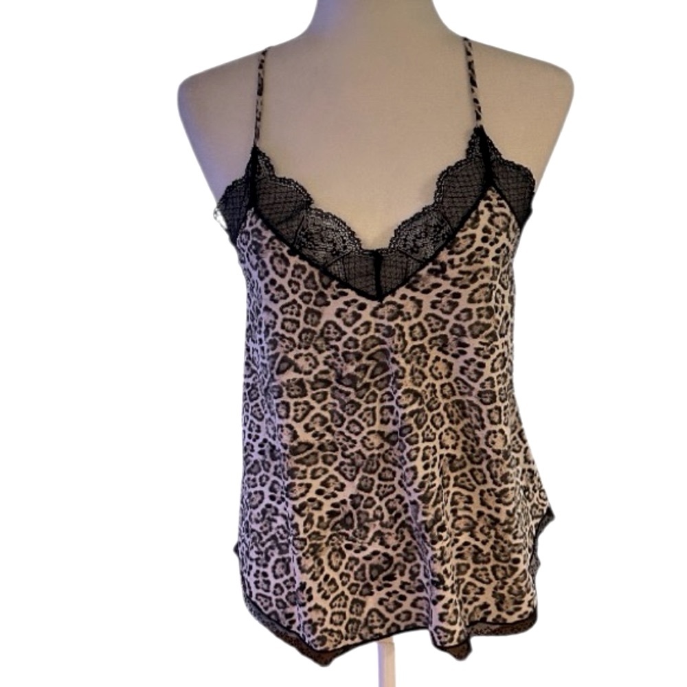 1. STATE leopard lace trim camisole NWOT*